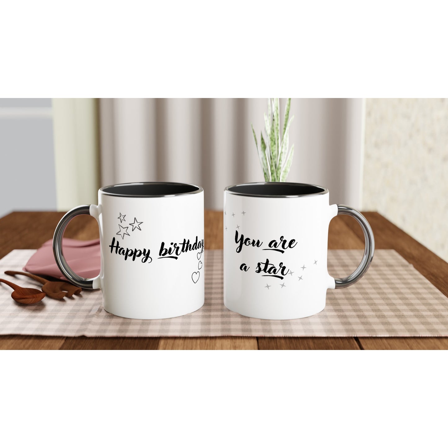 Happy birthday Ceramic Mug with Color Inside