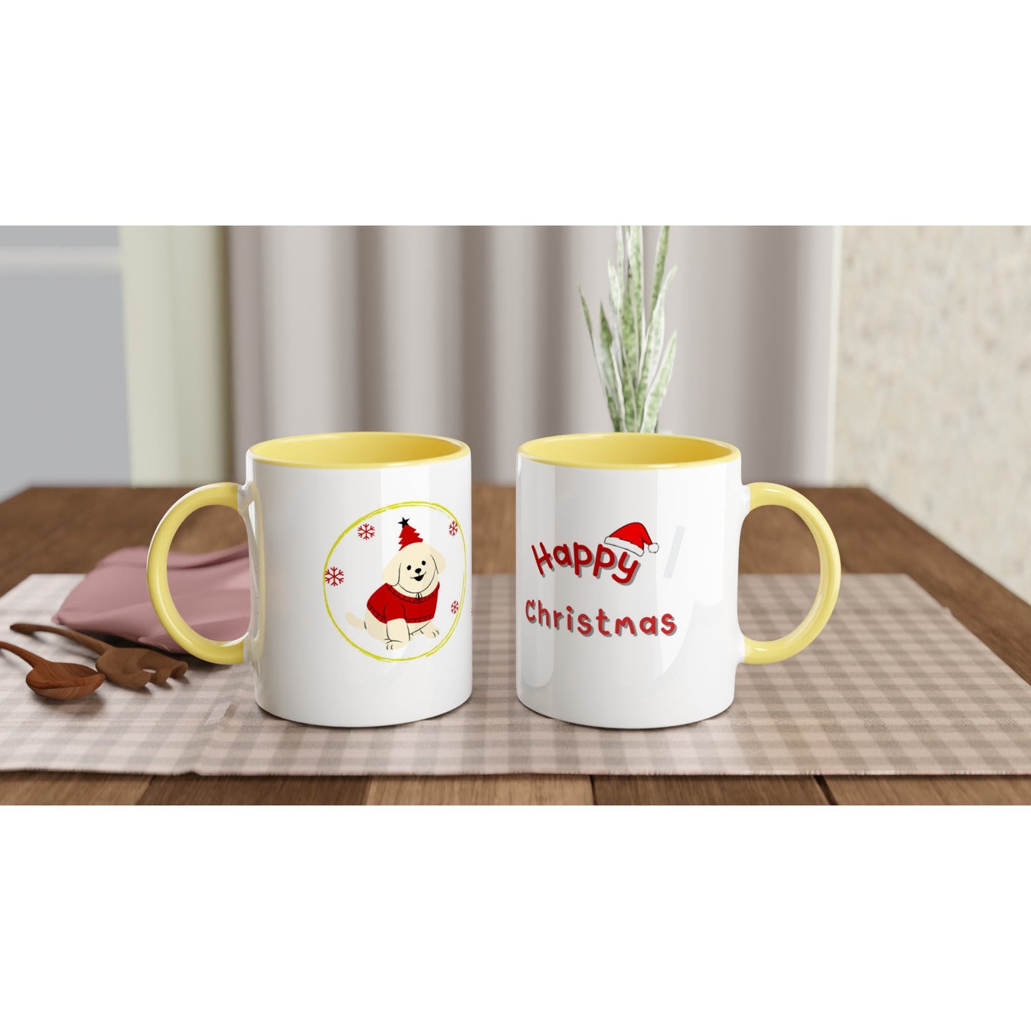 Little dog Ceramic Mug with Color Inside