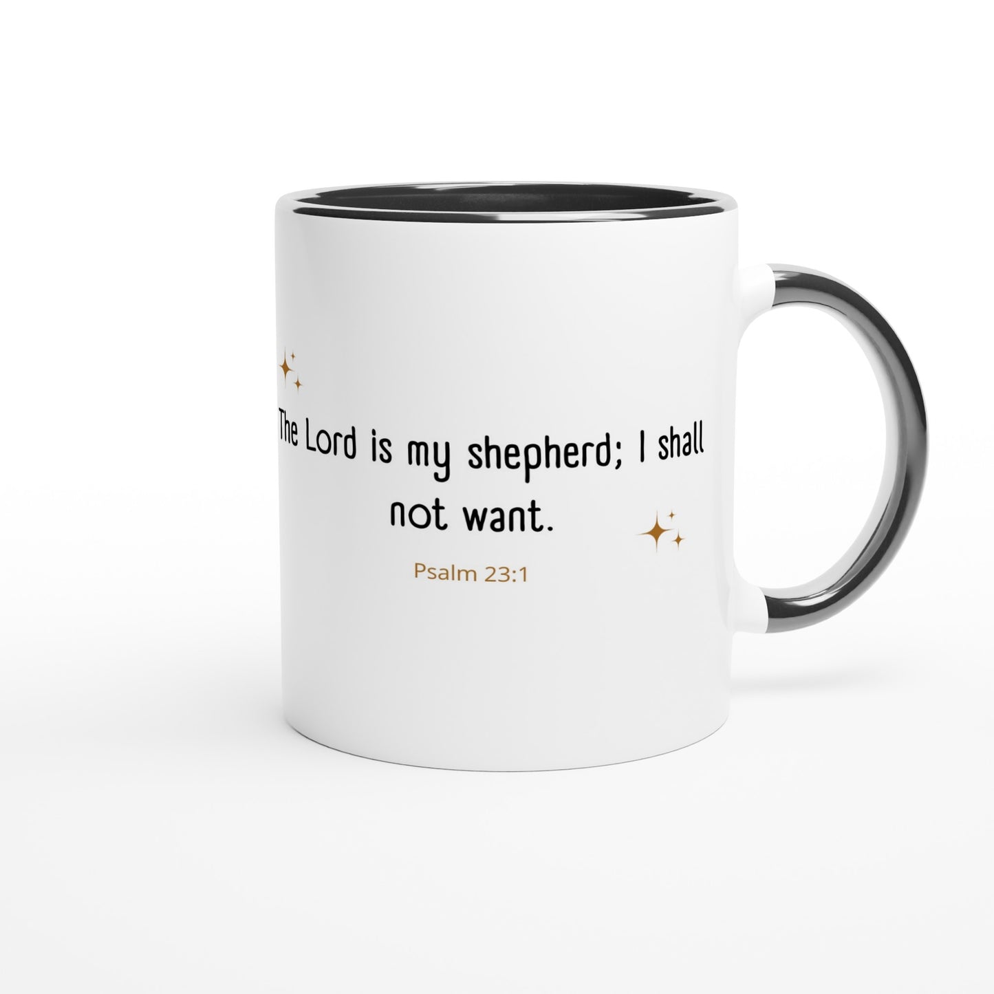 Religious Ceramic Mug with Color Inside