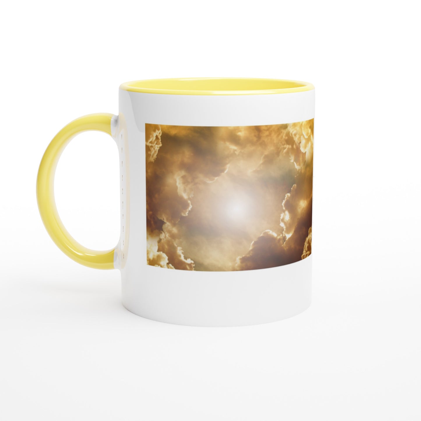 Religious Ceramic Mug with Color Inside