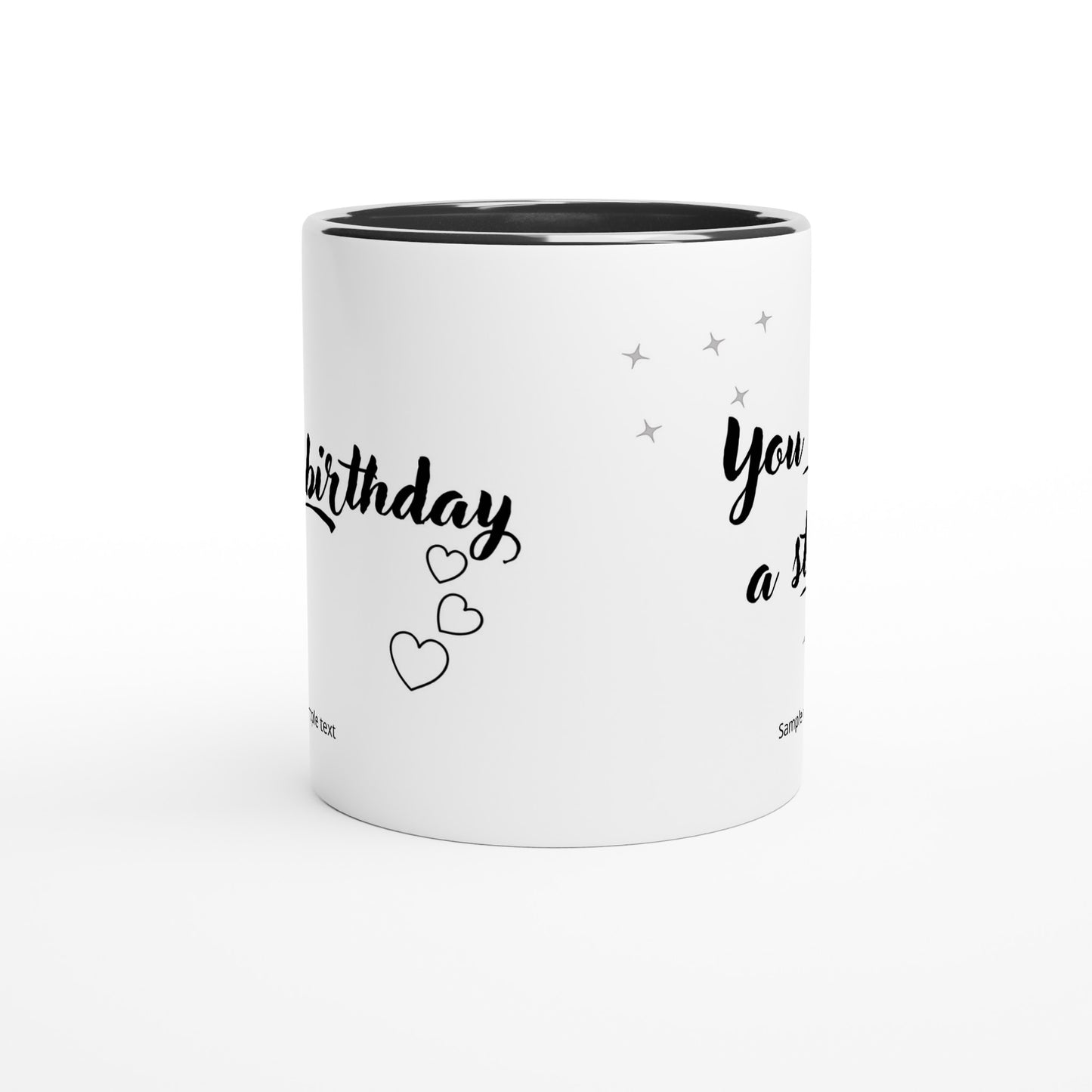 White 11oz Ceramic Mug with Color Inside