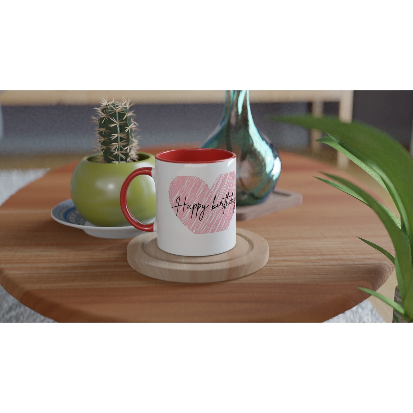 Happy birthday Ceramic Mug with Color Inside