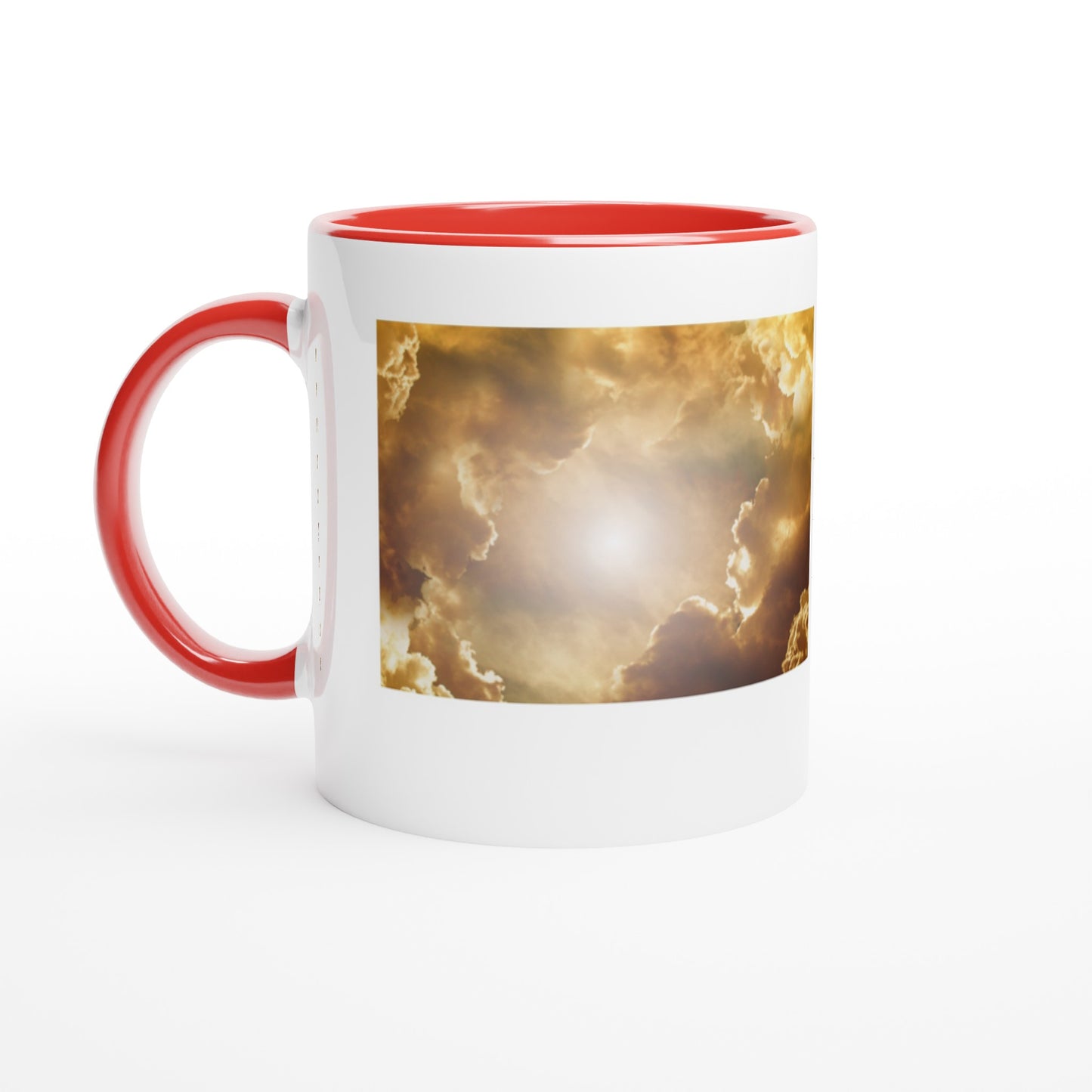 Religious Ceramic Mug with Color Inside